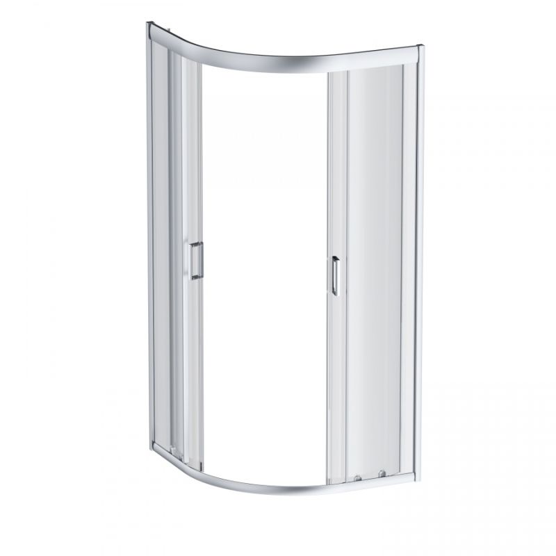 Душевой уголок AM.PM Gem 80х80 W90G-401-080WT радиальный профиль Матовый хром стекло прозрачное