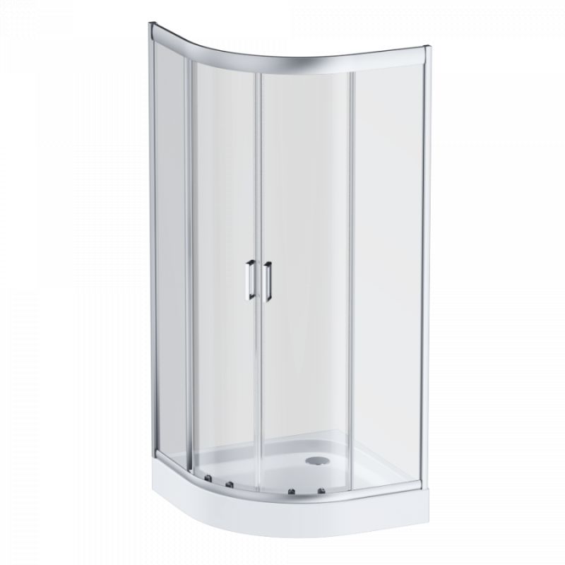 Душевой уголок AM.PM Gem W90G-401-090WT Профиль матовый хром, стекло прозрачное