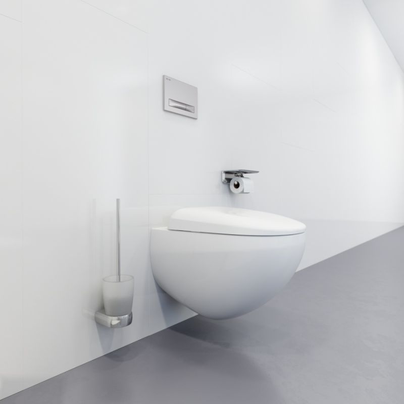 Ершик для унитаза AM.PM Sensation A3033300 хром/матовое стекло