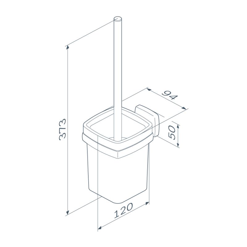 Ершик для унитаза AM.PM Gem A9033422 Черный Белый
