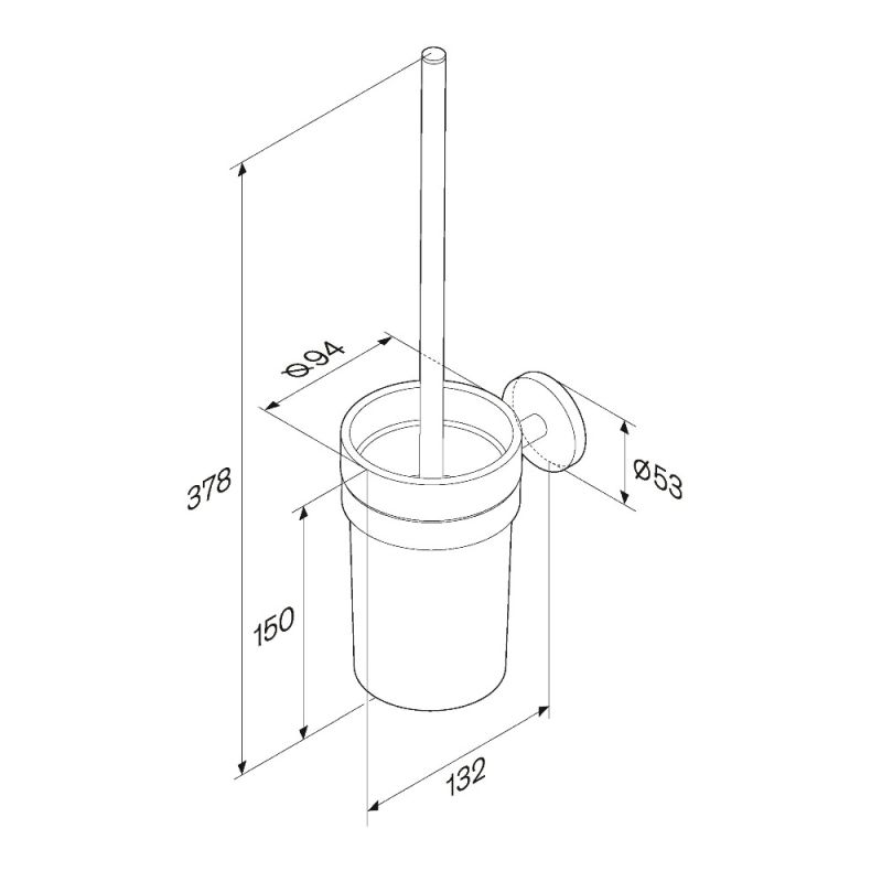 Ершик для унитаза AM.PM X-Joy A85A33322 Черный матовый
