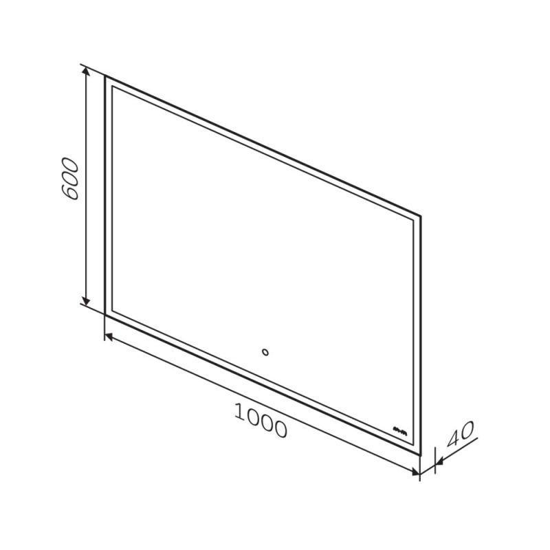 Зеркало AM.PM Spirit v2.0 100 M71AMOX1001SA с подогревом с подсветкой и сенсорным выключателем