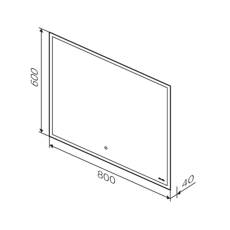 Зеркало AM.PM Spirit v2.0 80 M71AMOX0801SA с подогревом с подсветкой и сенсорным выключателем