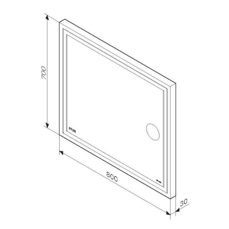 Зеркало AM.PM Gem 80 M91AMOX0803WG с подсветкой с механическим выключателем