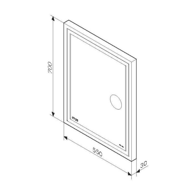 Зеркало AM.PM Gem 55 M91AMOX0553WG с подсветкой с механическим выключателем