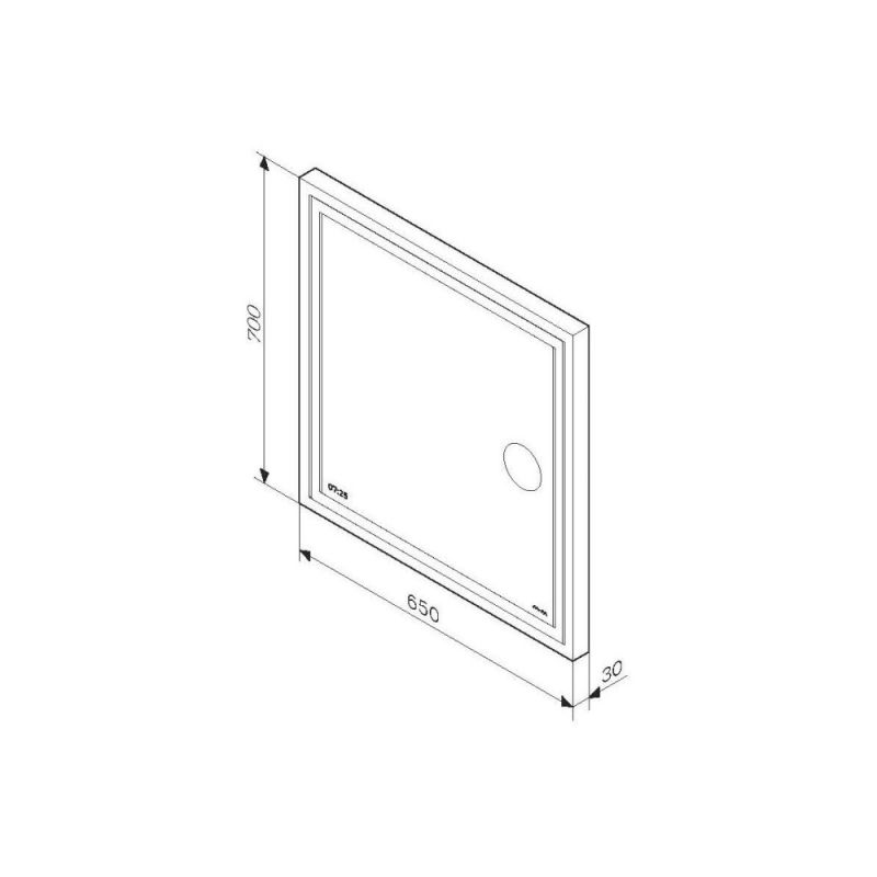 Зеркало AM.PM Gem 65 M91AMOX0653WG с подсветкой с механическим выключателем