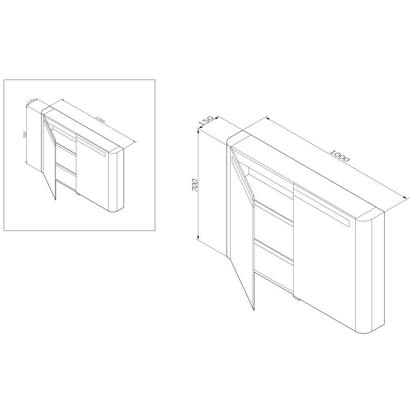 Зеркальный шкаф AM.PM Sensation 100 M30MCX1001TF с подсветкой Табачный дуб