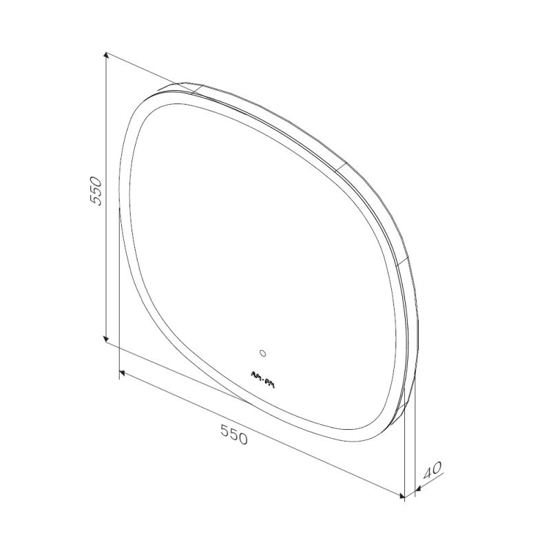 Зеркало AM.PM Func 55 M8FMOX0551WGS с подсветкой с ИК-сенсорным выключателем