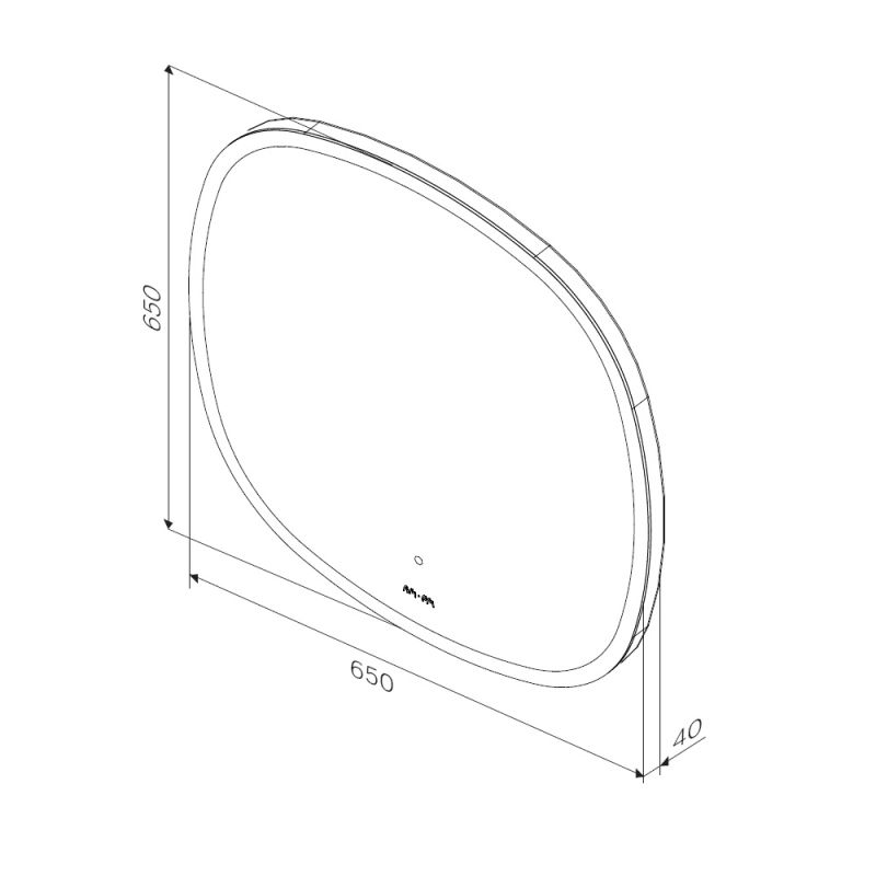 Зеркало AM.PM Func 65 M8FMOX0651WGS с подсветкой с ИК-сенсорным выключателем