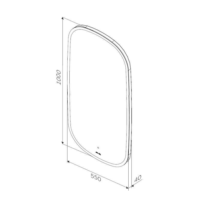 Зеркало AM.PM Func 55 M8FMOX0551WGH с подсветкой с ИК-сенсорным выключателем