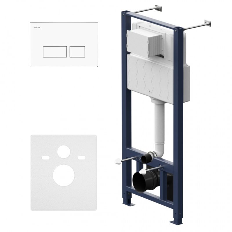 Инсталляция AM.PM Pro I012704.7001 для унитаза с клавишей смыва Белый глянец