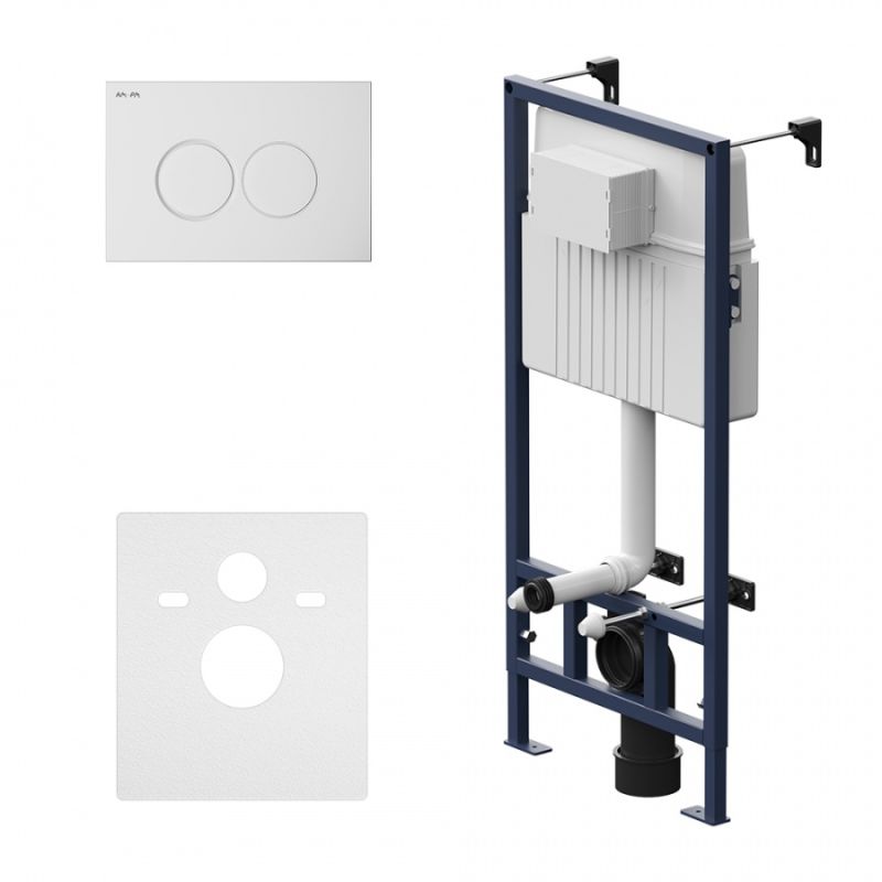 Инсталляция AM.PM Pro С I012707.0101 для унитаза с Белой глянцевой клавишей смыва