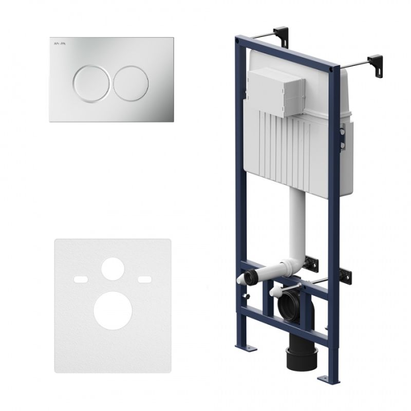 Инсталляция AM.PM Pro С I012707.0131 для унитаза с клавишей смыва Хром матовый