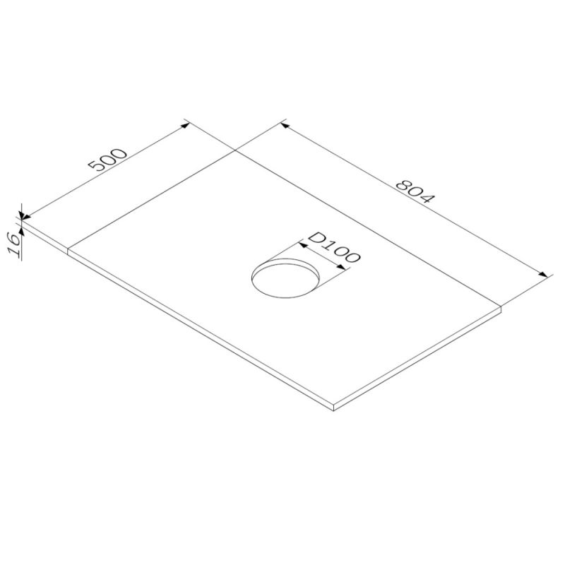 Столешница под раковину AM.PM Func 80 M8FST0800OF Дуб крафт