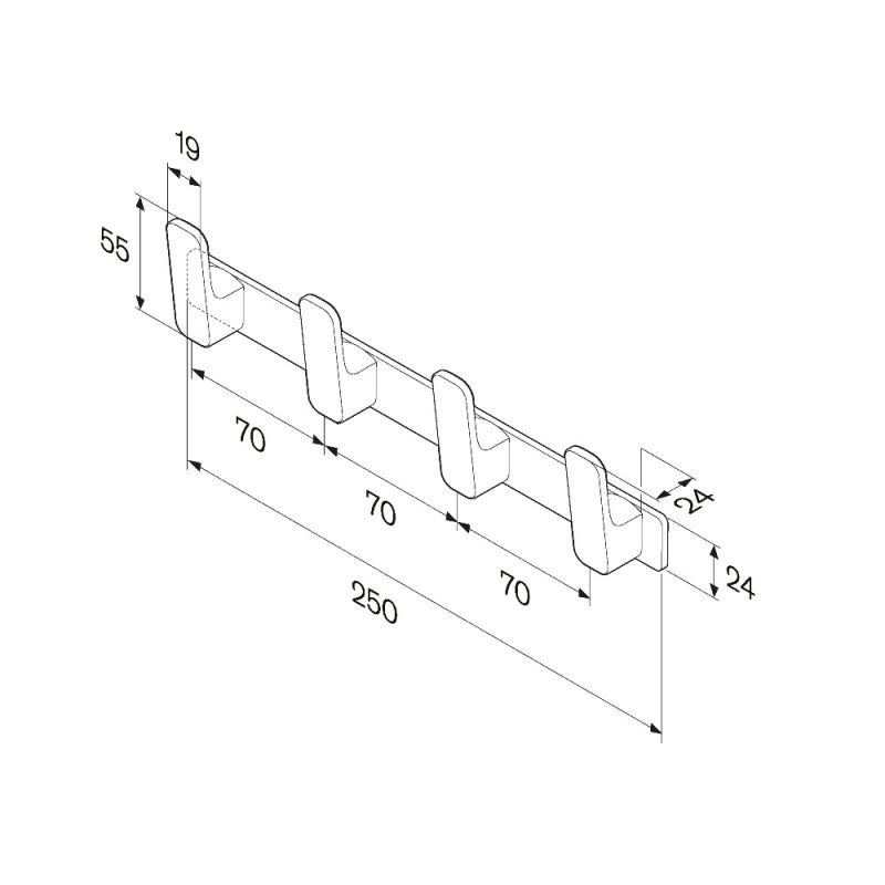 Вешалка для полотенец AM.PM Func A8F35900 Хром