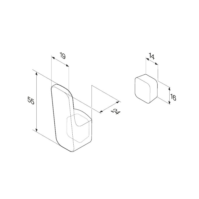 Крючок AM.PM Func A8F35500 Хром
