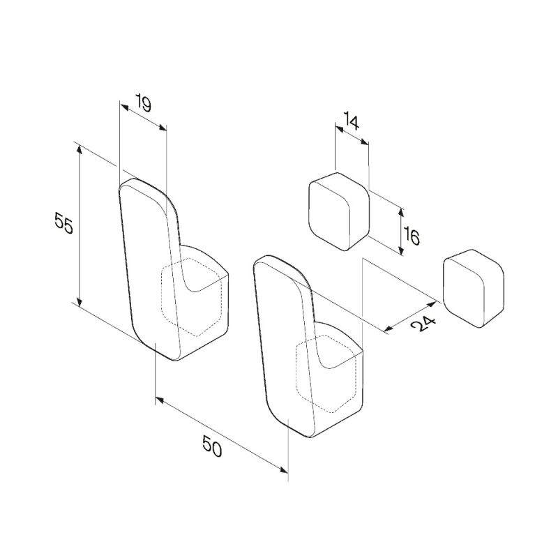 Крючок AM.PM Func A8F35622 Черный матовый