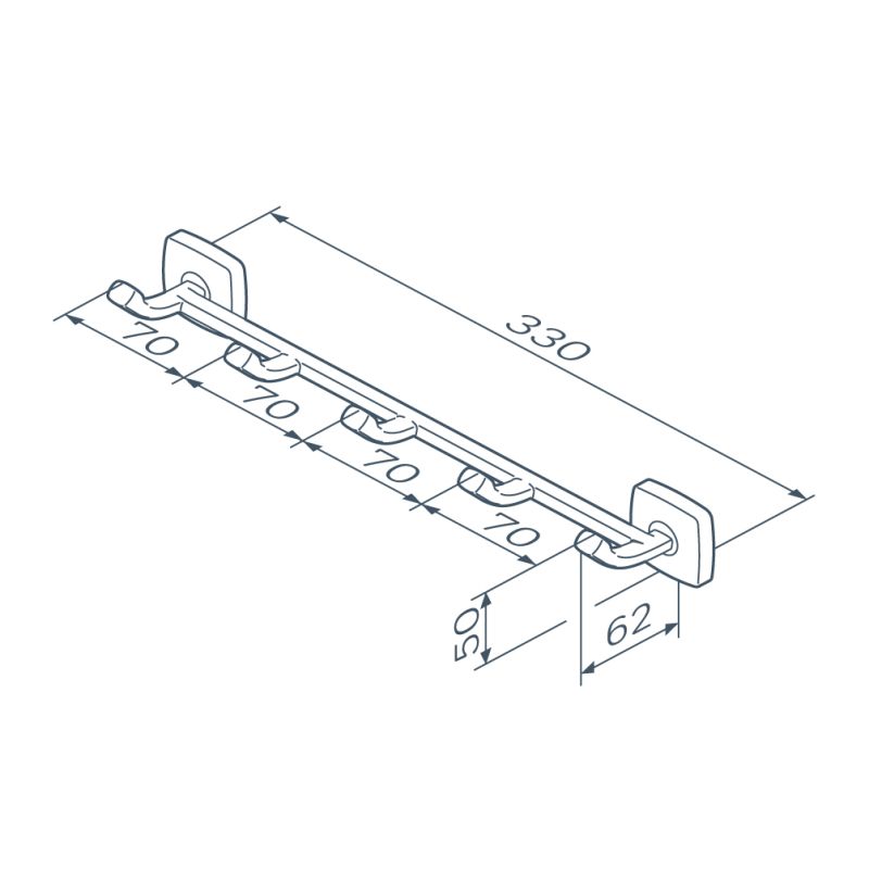Вешалка для полотенец AM.PM Gem A9035922 Черный