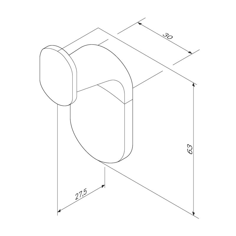 Крючок AM.PM X-Joy A84345500 Хром