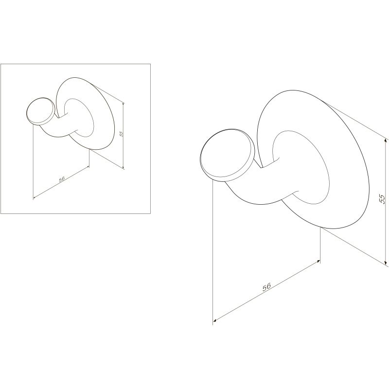 Крючок для полотенец AM.PM Like A8035500 Хром