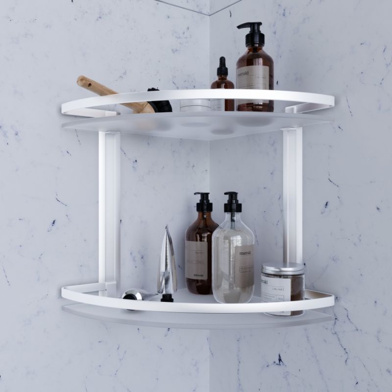 Стеклянная полка AM.PM Sense L A7456200 угловая Серебристая