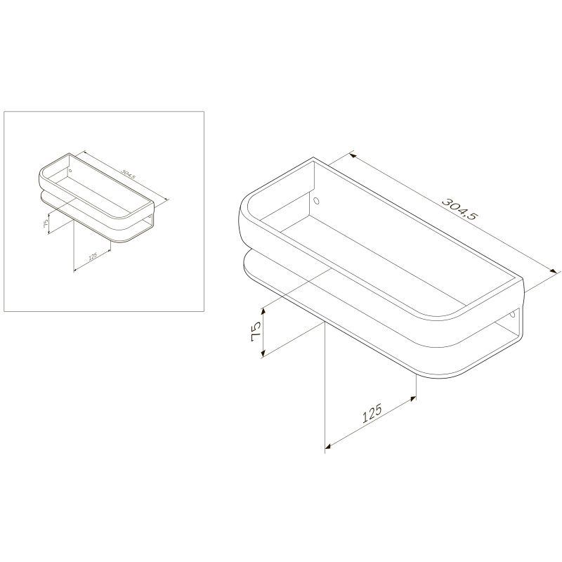 Полка AM.PM Sensation A3034800 хром