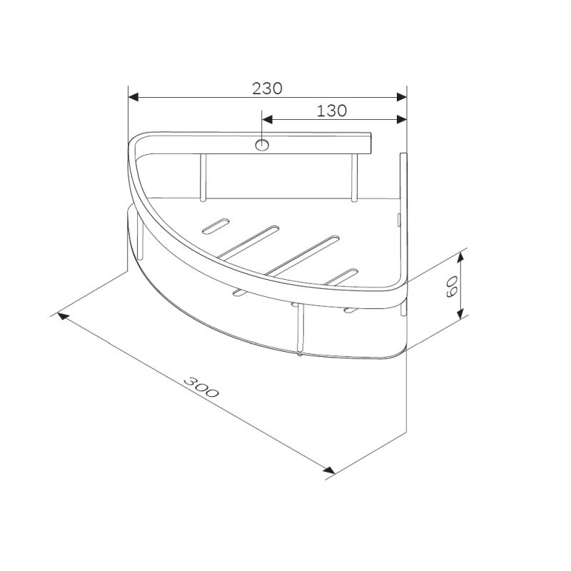 Полка корзина AM.PM Sense L A7454222 угловая Черная матовая