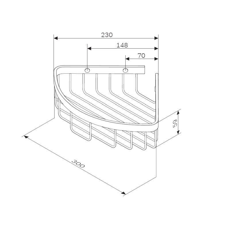 Полка корзина AM.PM Sense L A7452122 угловая Черная матовая