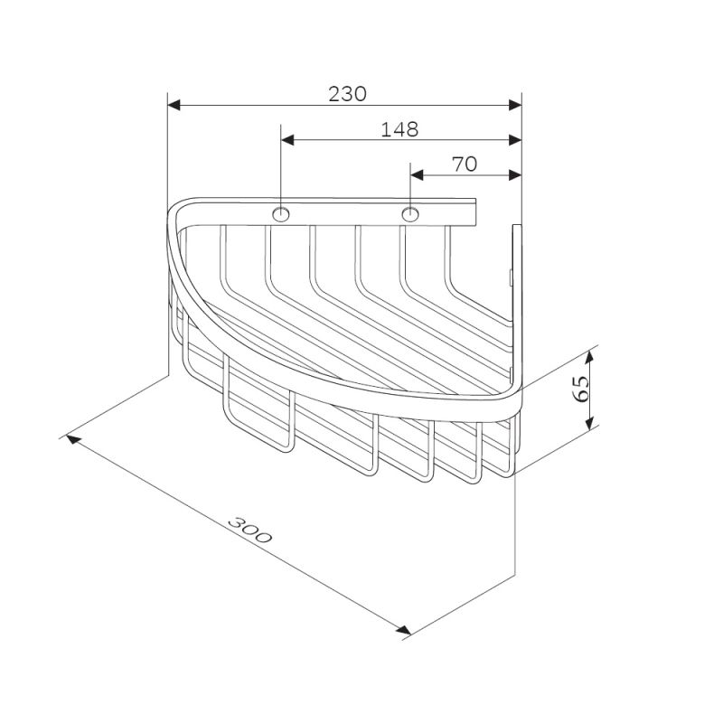 Полка корзина AM.PM Sense L A7452100 угловая Хром