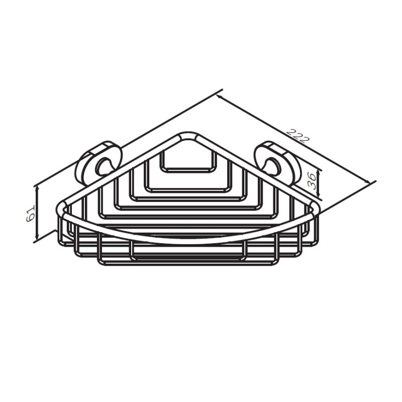 Угловая полка AM.PM Sense L A7434800 Хром
