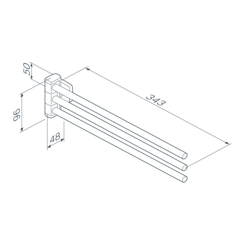 Держатель для полотенец AM.PM Gem A9032722 поворотный Черный