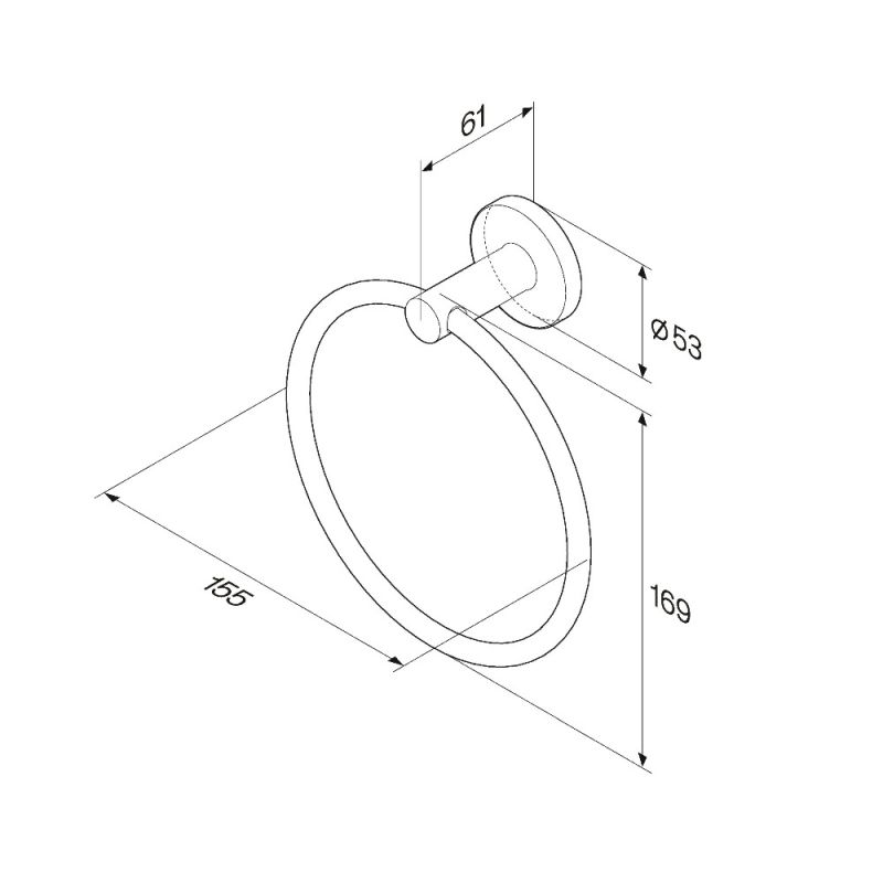 Кольцо для полотенец AM.PM X-Joy A85A34400 Хром
