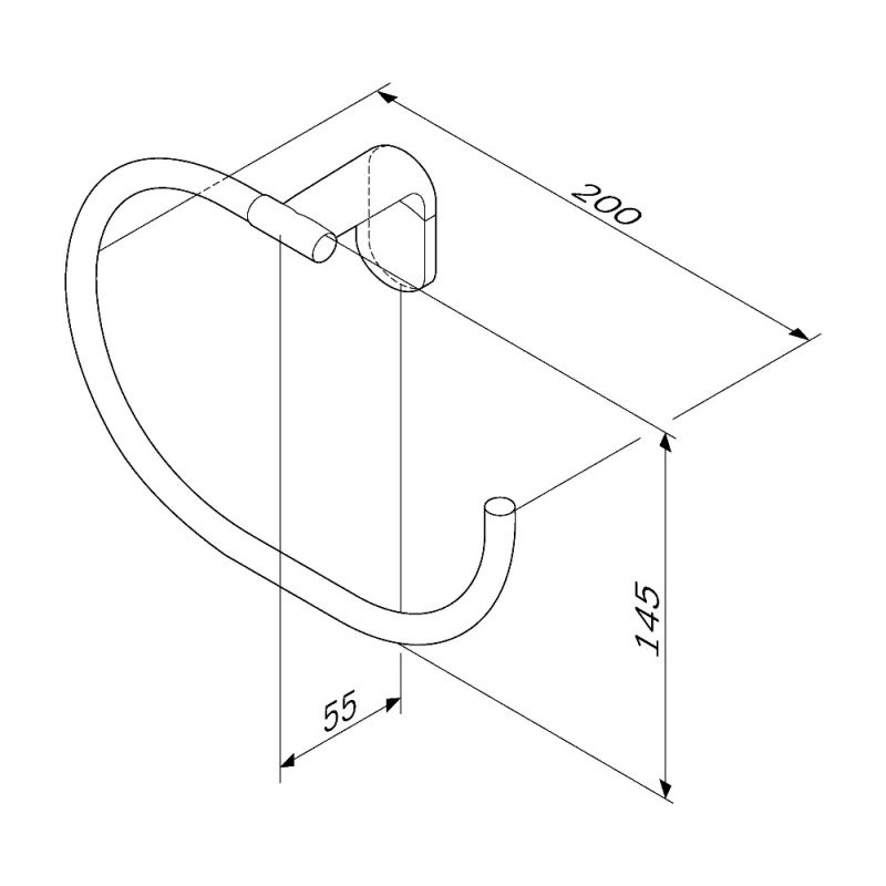 Полотенцедержатель AM.PM X-Joy A8434422 Черный матовый