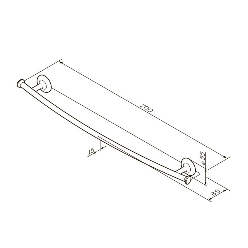 Держатель для полотенец AM.PM Like A80346400 Хром