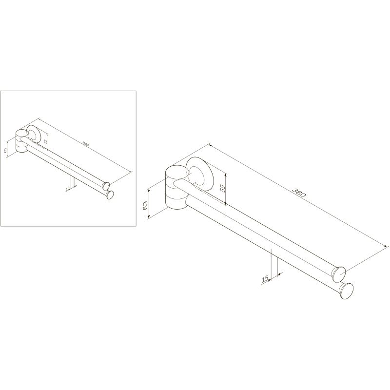 Держатель для полотенец AM.PM Like A8032600 Хром