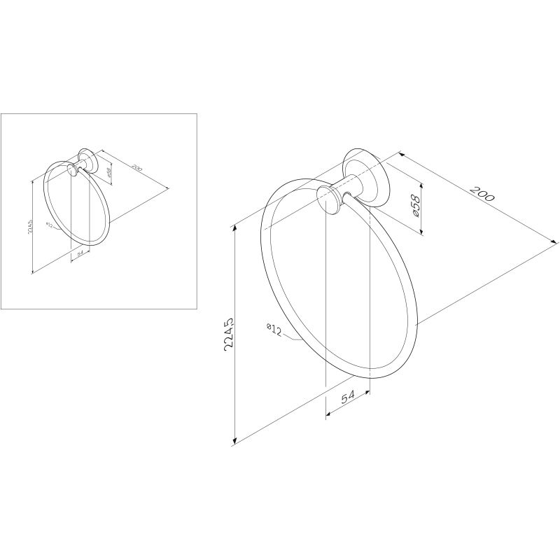Кольцо для полотенец AM.PM Like A8034400 хром