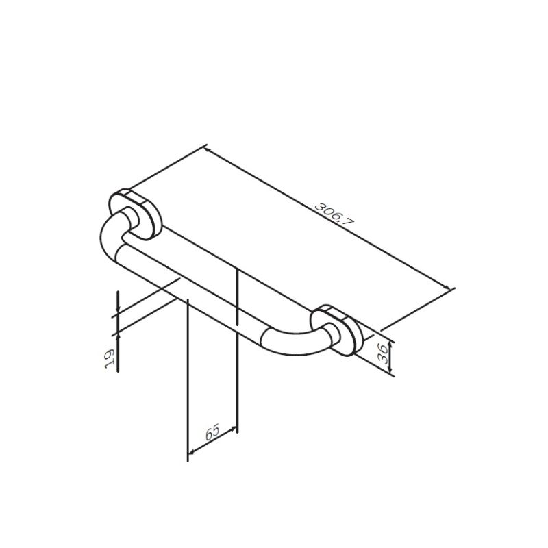 Поручень для ванной AM.PM Sense L A7432500 Хром