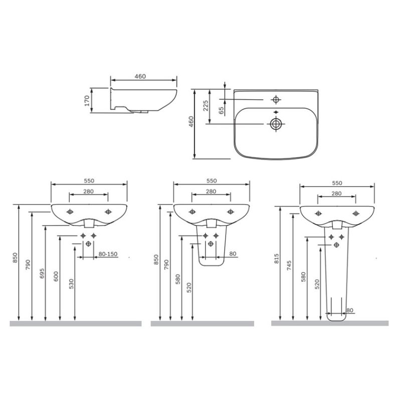 Раковина AM.PM Like 55 C804221WH Белая