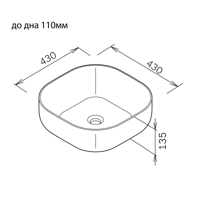 Раковина-чаша AM.PM Func 43 M8FWCC30430BM Черная матовая