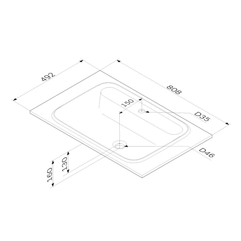 Раковина AM.PM Func 80 M8FWPC0800WM Белая матовая