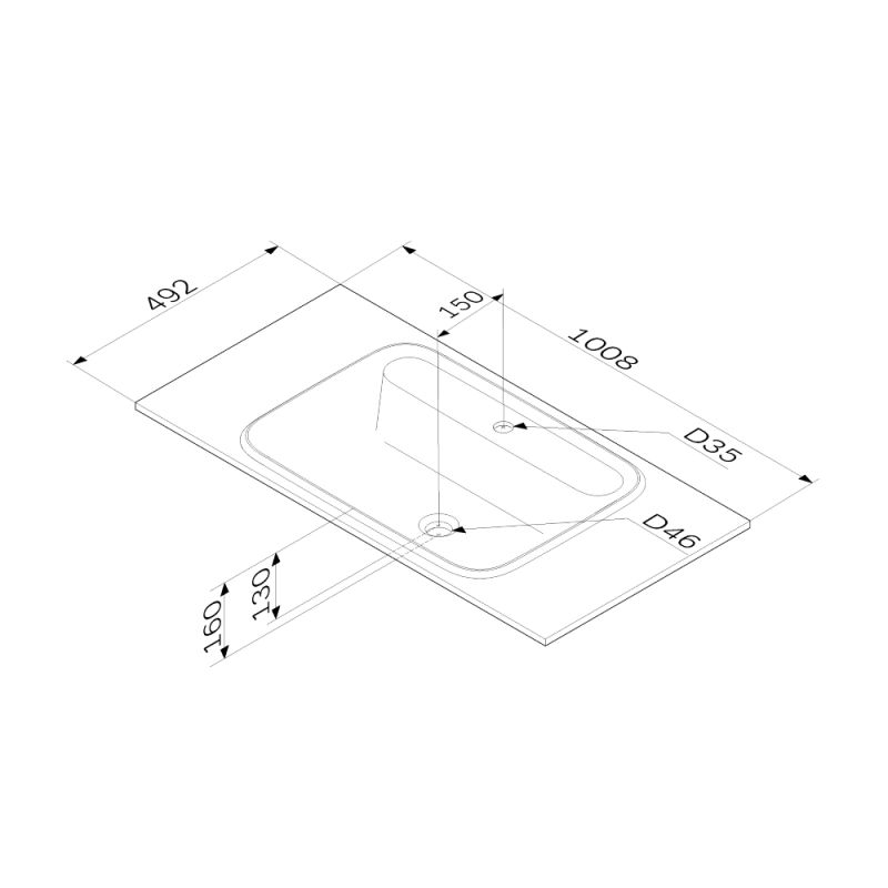 Раковина AM.PM Func 100 M8FWPC1000WM Белая матовая