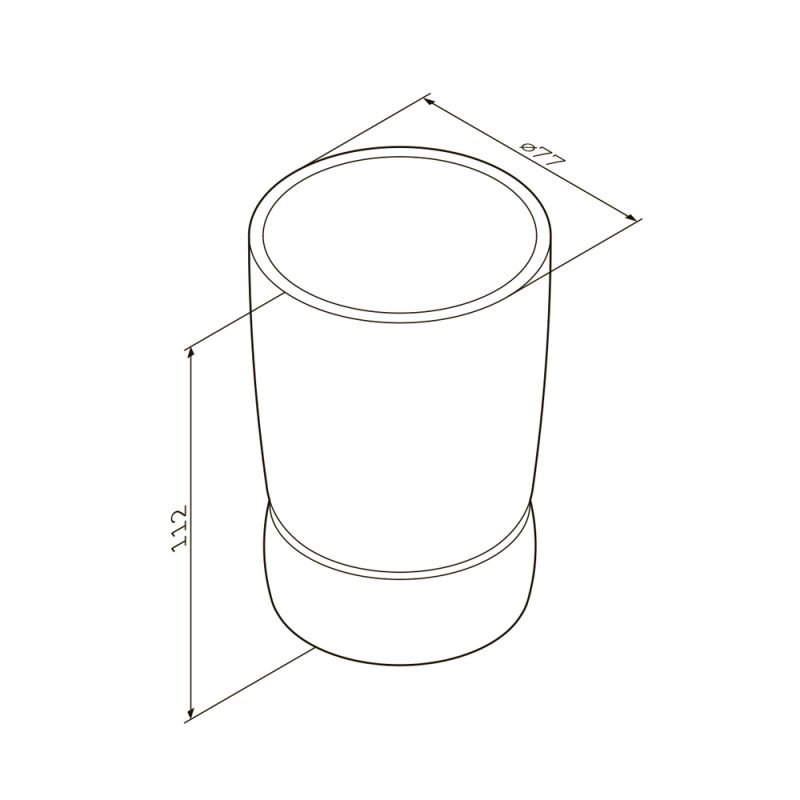 Стакан для зубных щеток AM.PM Sensation A3031300 хром/матовое стекло