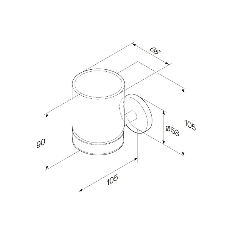 Стакан для зубных щеток AM.PM X-Joy A85A34300 Хром