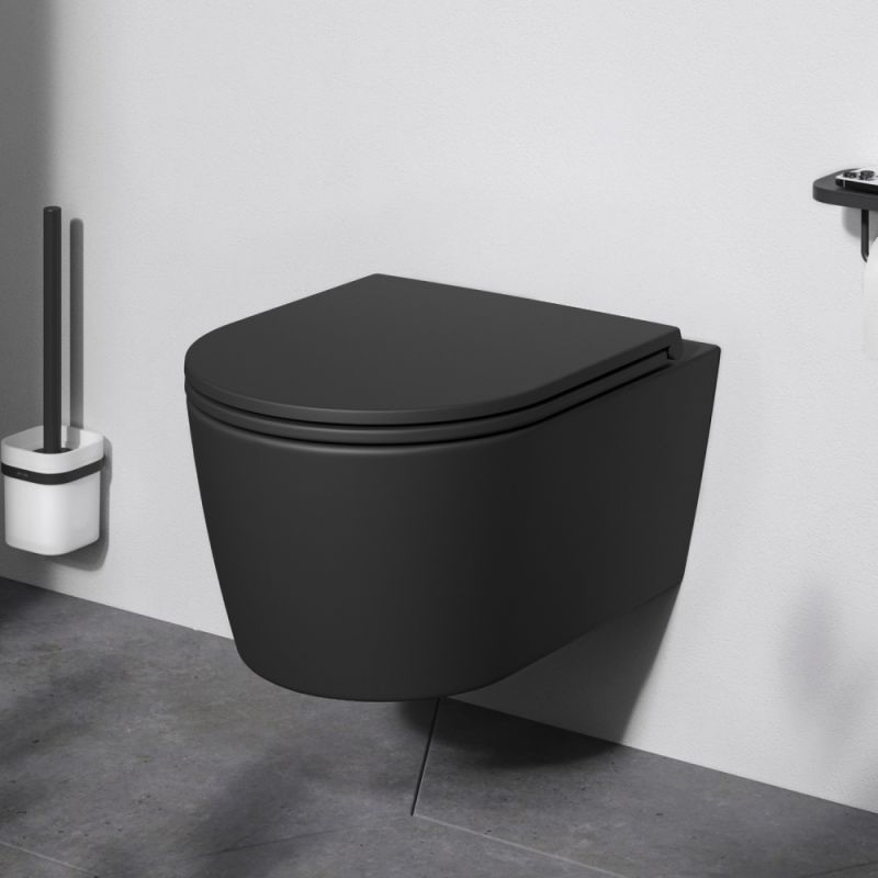 Унитаз AM.PM Func FlashClean C8F1700MBSC подвесной Черный матовый с сиденьем Микролифт