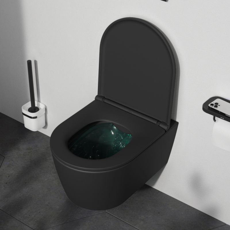 Унитаз AM.PM Func FlashClean C8F1700MBSC подвесной Черный матовый с сиденьем Микролифт
