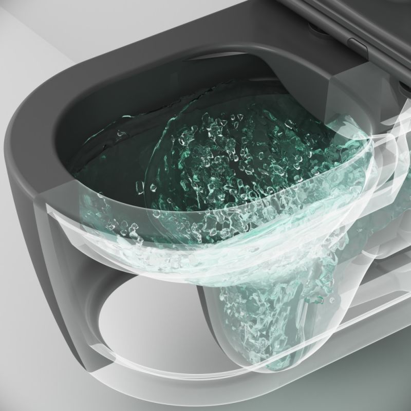 Унитаз AM.PM Func FlashClean C8F1700MBSC подвесной Черный матовый с сиденьем Микролифт