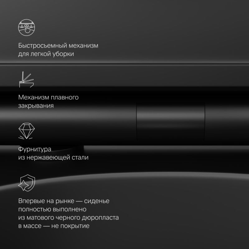 Унитаз AM.PM Spirit V2.0 C701700MBSC подвесной Черный матовый с сиденьем микролифт