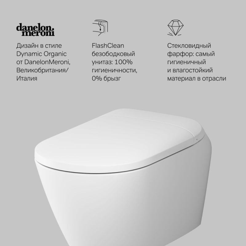 Унитаз-биде AM.PM Sensation CCC301700SC подвесной с сиденьем Микролифт