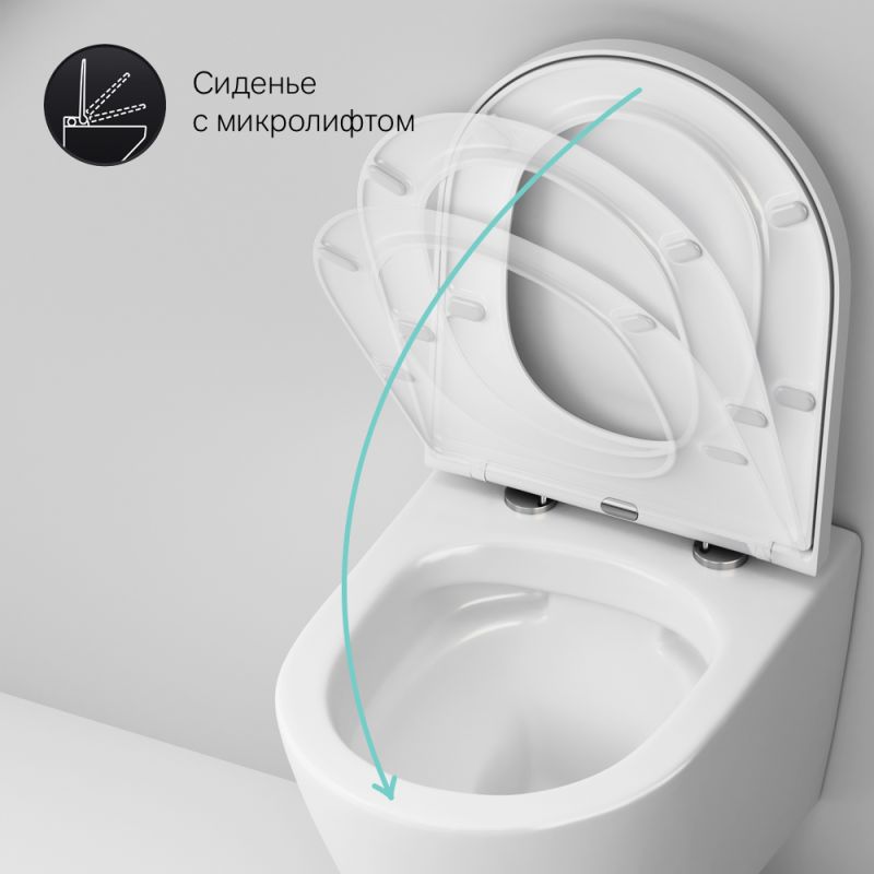 Унитаз AM.PM Sense FlashClean C741701SC подвесной с сиденьем Микролифт