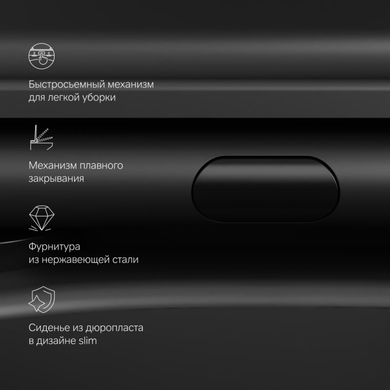 Унитаз AM.PM Func FlashClean C8F1701MBSC подвесной Черный матовый с сиденьем Микролифт